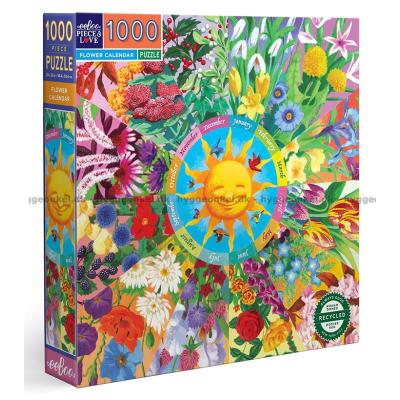 Hawkes: Blomsterkalender, 1000 brikker