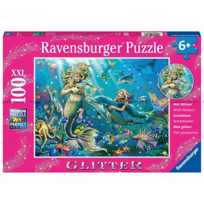 Havfruerne - Med glitter effekt, 100 brikker