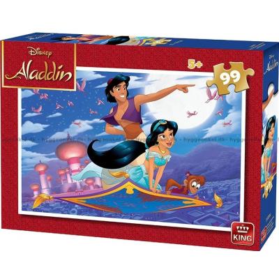 Disney: Aladdin og Jasmin på tæppet, 99 brikker