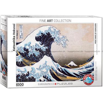 Hokusai: Den store bølge - Kanagawe, 1000 brikker