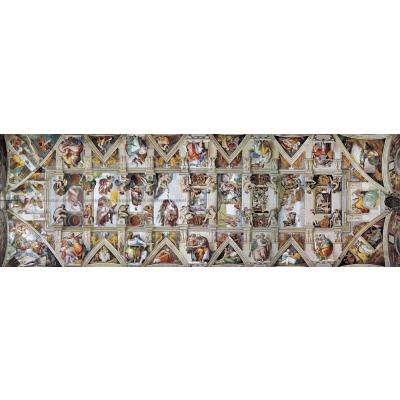 Billede af Michelangelo: Loftet i Det Sixtinske Kapel - Panorama, 1000 brikker