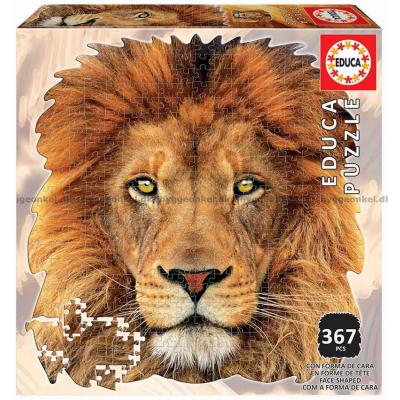 Løvens ansigt - Formet motiv, 367 brikker