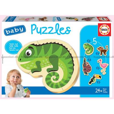 Baby: Tropiske dyr, 3 brikker