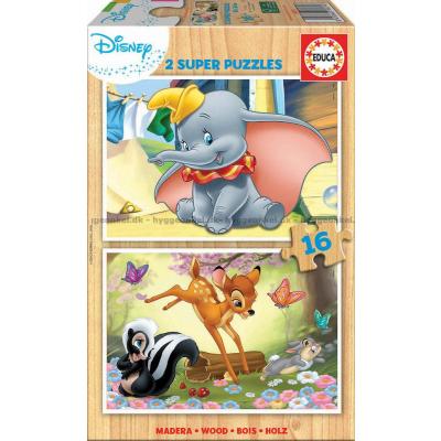 Disney: Dumbo og Bambi, 2x16 brikker
