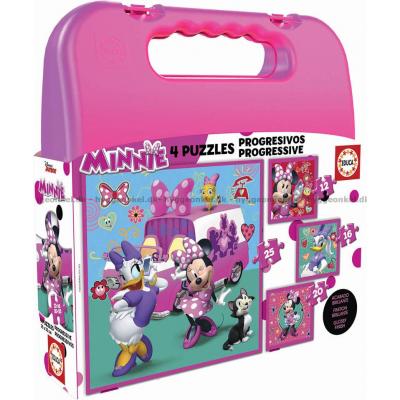 Disney: Minnie, 4 i 1 - Kuffert, 12 brikker