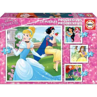Disney prinsesser: Hygger, 4 i 1, 12 brikker