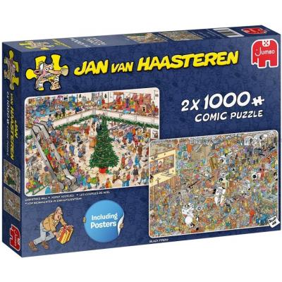 Jul i indkøbscenteret og Black Friday, 2x1000 brikker