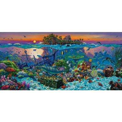 Koralrevets spændende liv - Panorama, 1000 brikker