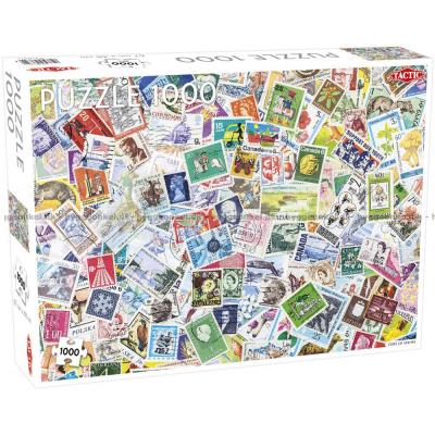 Masser af frimærker, 1000 brikker