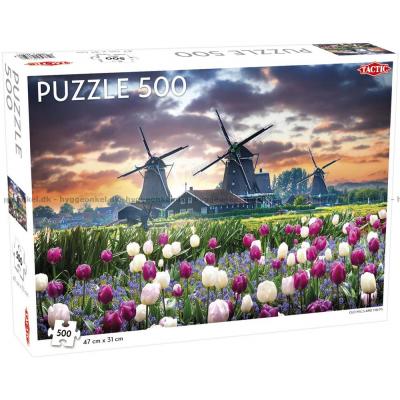 Den gamle mølle og tulipanerne, 500 brikker