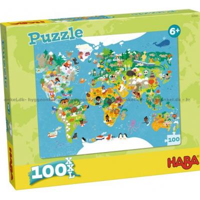 Kort over verden, 100 brikker