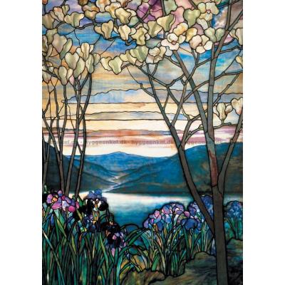 Billede af Tiffany: Magnolie og iris, 1000 brikker