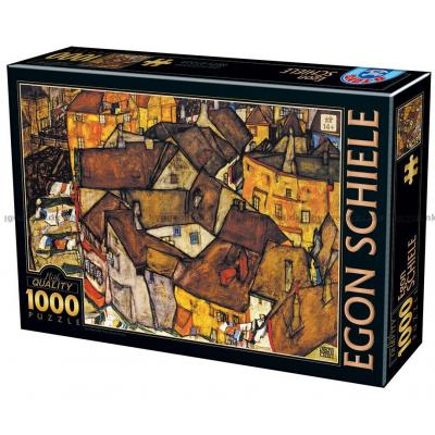 Schiele: Crescent of Houses, 1000 brikker