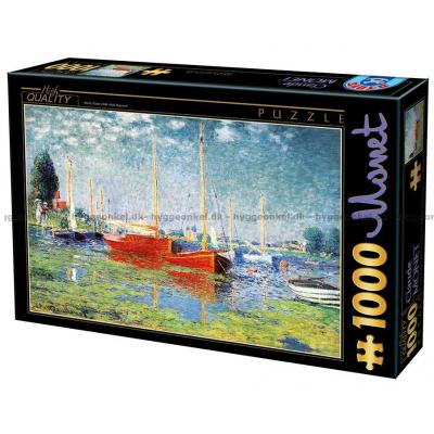 Monet: Røde både ved Argenteuil, 1000 brikker