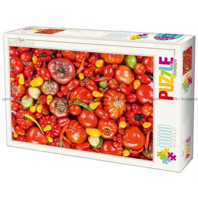 Mad: Peberfrugter og tomater, 1000 brikker
