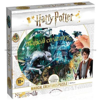 Harry Potter: Magiske Skabninger - Rundt puslespil, 500 brikker