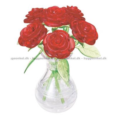 3D: Buket med røde roser, 47 brikker