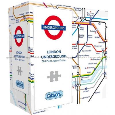 Billede af London Underground kort, 500 brikker