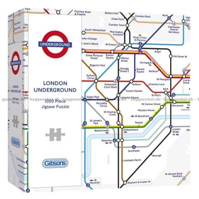 Billede af London Underground kort, 1000 brikker