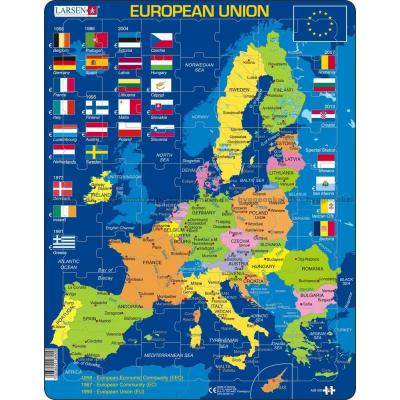 EU - Rammepuslespil, 70 brikker