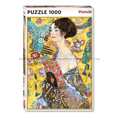 Klimt: Kvinde med vifte - Kunst, 1000 brikker