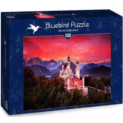 Solnedgang over Neuschwanstein, 1000 brikker