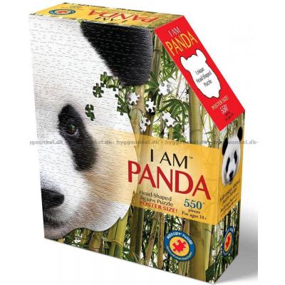 Jeg er: Panda - Formet motiv, 550 brikker
