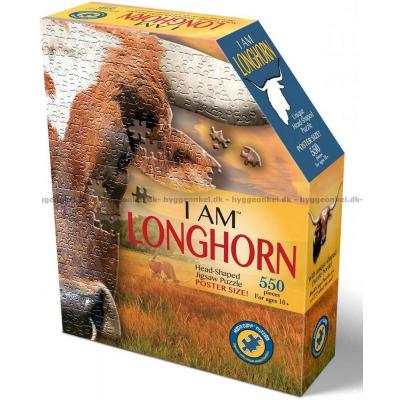 Jeg er: Longhorn - Formet motiv, 550 brikker