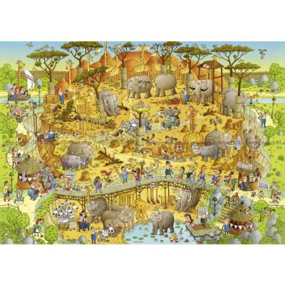 Billede af Degano: Funky Zoo - Afrikansk oase, 1000 brikker