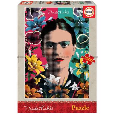 Frida Kahlo: Farverige blomster, 1000 brikker