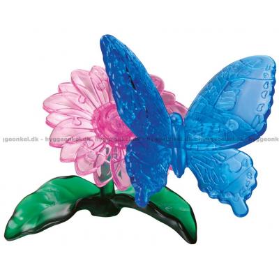 3D: Sommerfugl og blomst, 38 brikker