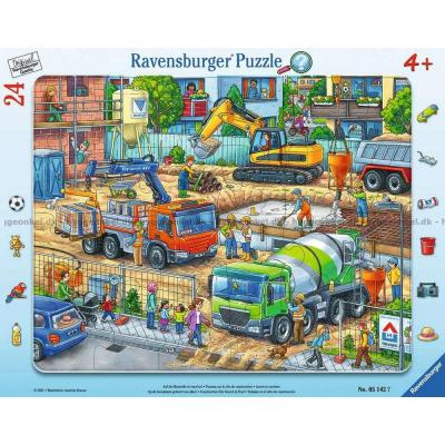 På byggepladsen - Rammepuslespil, 24 brikker