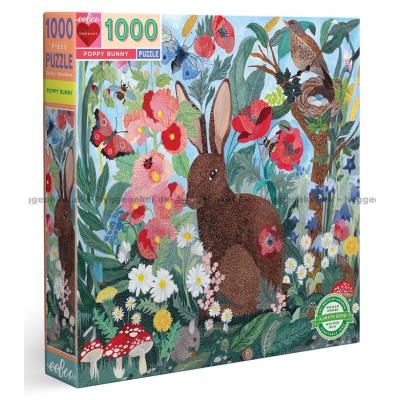 Kanin blandt valmuer, 1000 brikker