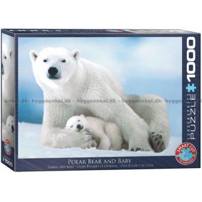 Isbjørn med unge, 1000 brikker