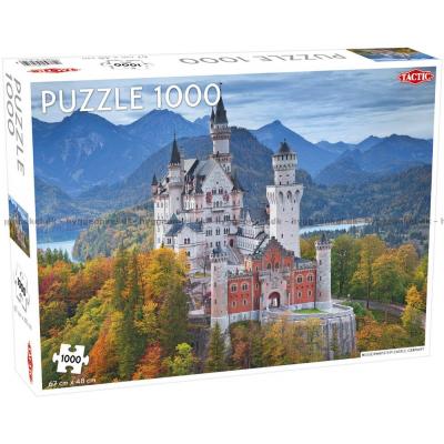 Det flotte Neuschwanstein slot - Efterår, 1000 brikker