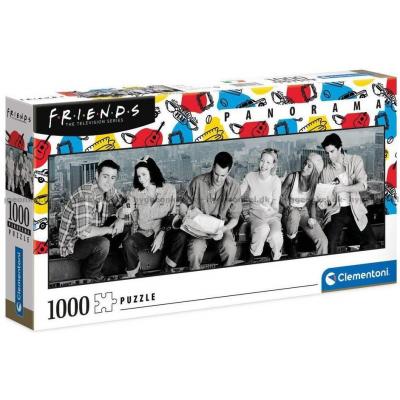 Venner - Panorama - Sort/hvid, 1000 brikker