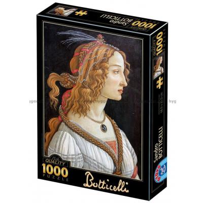 Botticelli: Portræt af en ung kvinde - Kunst, 1000 brikker