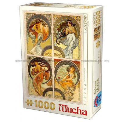 Mucha: Kunst muser, 1000 brikker