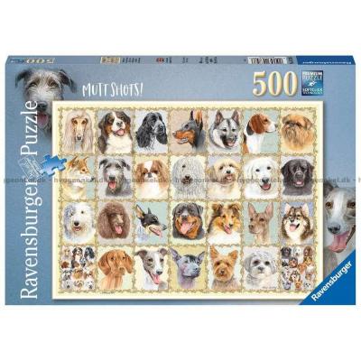 Searle: Hunde portrætter, 500 brikker