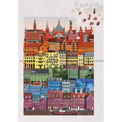 Billede af Schwartz: København - Regnbue, 1000 brikker