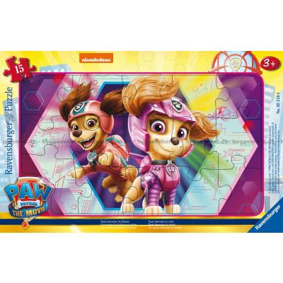 Paw Patrol: Filmen - Rammepuslespil, 15 brikker