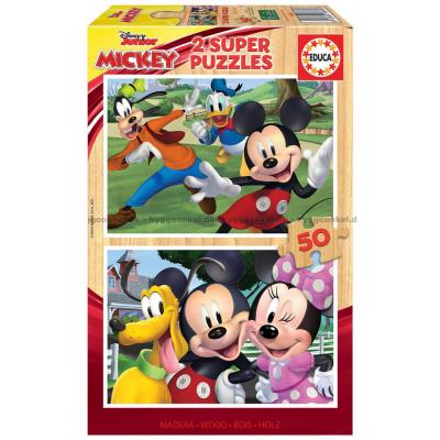 Disney: Mickey og venner, 2x50 brikker