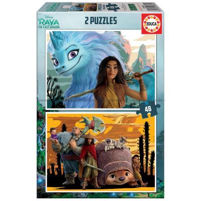 Disney: Raya og den sidste drage, 2x48 brikker