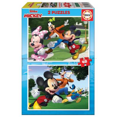 Disney: Mickey og venner, 2x48 brikker