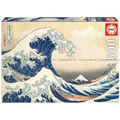 Hokusai: Den store bølge - Kanagawe, 500 brikker
