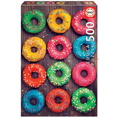 Farverige donuts, 500 brikker