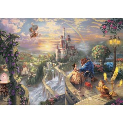Billede af Disney: Kinkade - Skønheden og Udyret - Metalæske, 500 brikker
