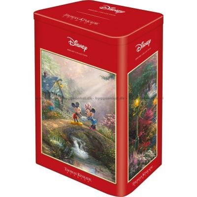 Disney: Kinkade - Mickey og Minnie - Metalæske, 500 brikker