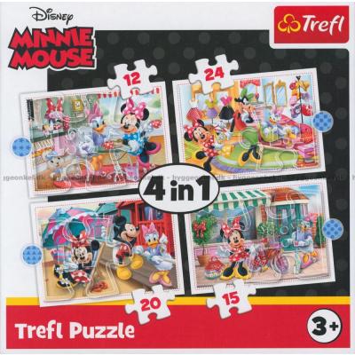 Disney: Minnie med venner, 4 i 1, 12 brikker
