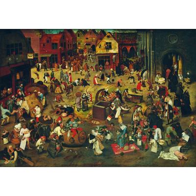 Billede af Brueghel: Kampen mellem karneval og fastetid, 1000 brikker
